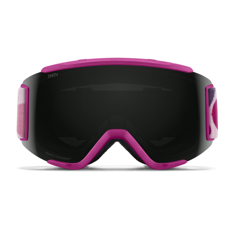 Smith Squad Goggles Pink + ChromaPop Sun Black Lens and Spare Lens-1